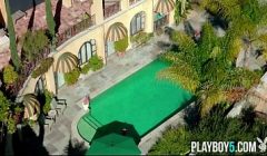 Gorgeous latina Gianna Dior solo outdoor flaunting her hot body