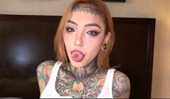 Tattooed Split Tongue Asian Baddie Jesse Is a Submissive Slut