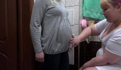 A nurse makes for a pregnant milf milky enema in hairy pussy and massages her vagina. Procedures unexpectedly end in orgasm. Fetish lesbians.