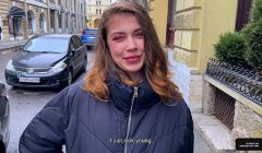 A Simple Request on the Street Ended with an Unexpected Ending – Cum on Pussy and Put on Panties
