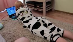 Anal teen in cute onesie pajama EstieKay