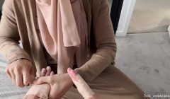 Arab Step Mom Helps Son With Broken Arms