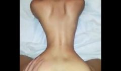Asian hottie with tiny waist fucked pov doggystyle