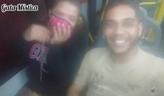 Aventura em público Gata Mistica mamando Dj Jump dentro do ônibus no RJ