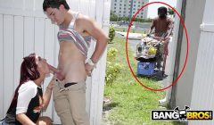 BANGBROS – Sophia Steele Gives Peter Green A Public Blowjob While Bum Walks On By