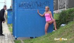 Caught Pissing On Train Platform