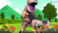Cave Girl Madi Laine Dino Blowjob