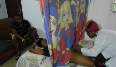 Crazy doctor sucked and fucked male patient in front of  his Wife