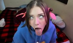 Deepthroat, feet and nipple orgasm