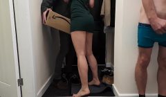 Delivery Guy Knocked on the Door as I Fucked my Wife and I let him Fuck her while I Watch.