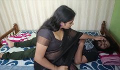 Desi Girl In Black Saree Shares Steamy Romance On Bed With Lover