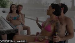DevilsFilm Swinging Neighbors Swap Wives At Backyard BBQ