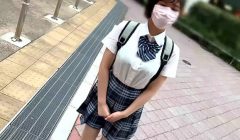 どこまでも従順な巨乳J●と生ハメックス！【1限目】外でローターぶち込んで発情させてからホテルIN！まだまだ成長途中なおっぱいを揺らしながら中出しセックス