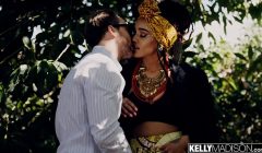 Ebony Babe Julie Kay Takes White Cock in Her Black Ass