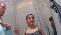 Fitting Room Sex With Clothing Store Consultant Ends Cum Swallow