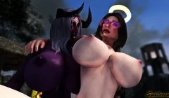 [Futa on Female] Succubus seduce a beautiful angel