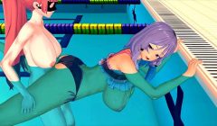 GIRL SERIOUSLY STUDYING SWIMMING 3D HENTAI 44