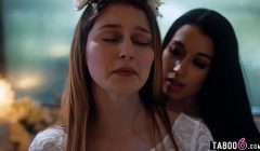 Huge tits unhappy young bride Bunny Colby lesbian sex with teen Alex Coal