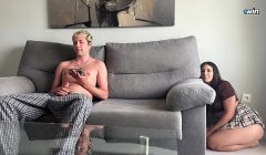 I Just Wanted Prank My Step Brother… But He Start Jerk Off On The Couch Thinking He Alone in Room!!