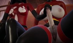 Incredibles – Double Futa – Violet Parr gets creampied by Helen – 3D Porn