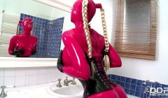 Kinky Latex Lucy rides a big cock reverse cowgirl and is fucked balls deep