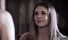 Milf and husband share busty babysitter