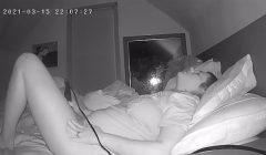 MILF Jackhammers Clit Before Bed Spy Cam