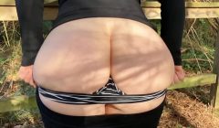 Mom Giant Ass VPL and Public Park Flashing