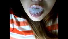 Mouthful of spit bubbles