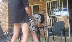 Mutual masturbation with my neighors wife end in a creampie outdoors