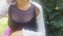 my m. pees in the garden! what mischief! and then she touches her ….