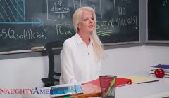 Naughty America – Professor Anita Blue LOVES to ride young cock in her classroom