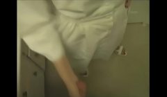Naughty nurse gives patient a handjob