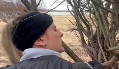 Outdoor Public Lake Fuck in Winter