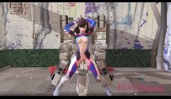 OverWatch Dva rides a fucking machine