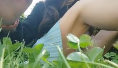 pee on the grass with Chantal Channel