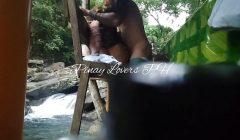 Pinay Horny Couple Sex in the cottage of Public Waterfalls