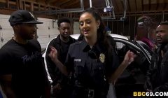 Police Officer Eliza Ibarra Deepthroats Every Big Black Cock