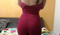 Pretty Brunette Double Orgasm Rubbing Clitoris and Sticking A Dildo Inside her Ass