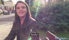 Public Agent Sexy student creampied outdoors