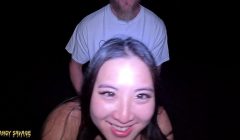 Public BLOWJOB and EATING PUSSY on the beach LATE night Adventure