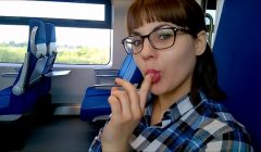 Public Blowjob in the train