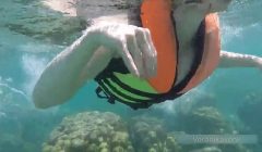 PUBLIC EXHIBITIONIST GERMAN TEEN VERONIKAVONK WITH BIG BOOBS ON THE SEA