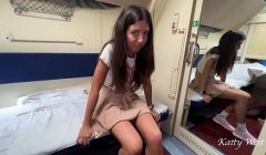 Public Pickup – Picked up a hottie at the train station and fucked her on the train