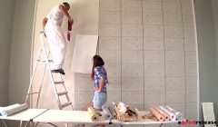 Raunchy teen Demetris gets her asshole filled with loads of bubbly cum