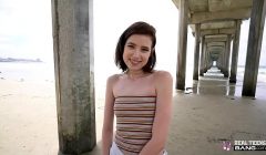 Real Teens – Hot Cute Brunette Teen Doing First Porn