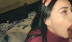 Recibiendo leche en mi boca