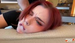 Redhead Hard Fucking and Deep Blowjob – Cum in Mouth