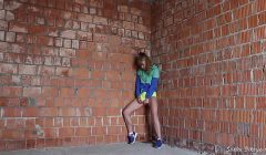 Russian Girl Sasha Bikeyeva – Fit girl caught by a Construction worker when she masturbated at a construction site after a run – ENGLISH SUBTITLES