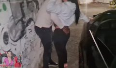 Sai com o meu marido de casa apenas para comprar cigarro mas ao encontrar um negro gostoso parei para foder.